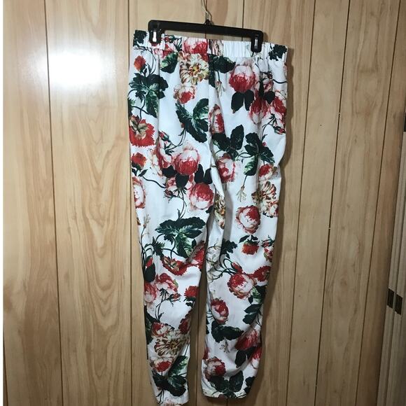 Floral Rose Silky Women Pants 1X - Picture 2 of 5